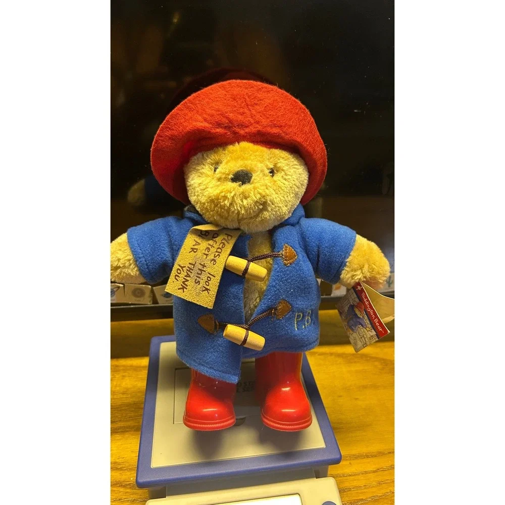 2018‎ Paddington Bear Plush Toy Blue Coat Red Boots Hat Classic Stuffed Animal